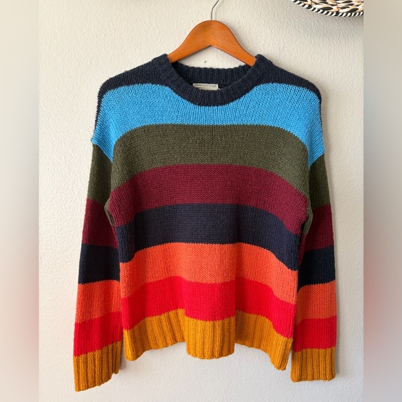 Urban Outfitters Benny Stripe Boyfriend Oversized Sweater Women Extra Small XS - Picture 8 of 10